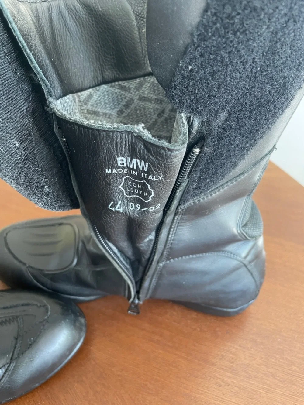 BMW Black Leather Motorcycle Boots Vintage Size 10.5 or Size 11